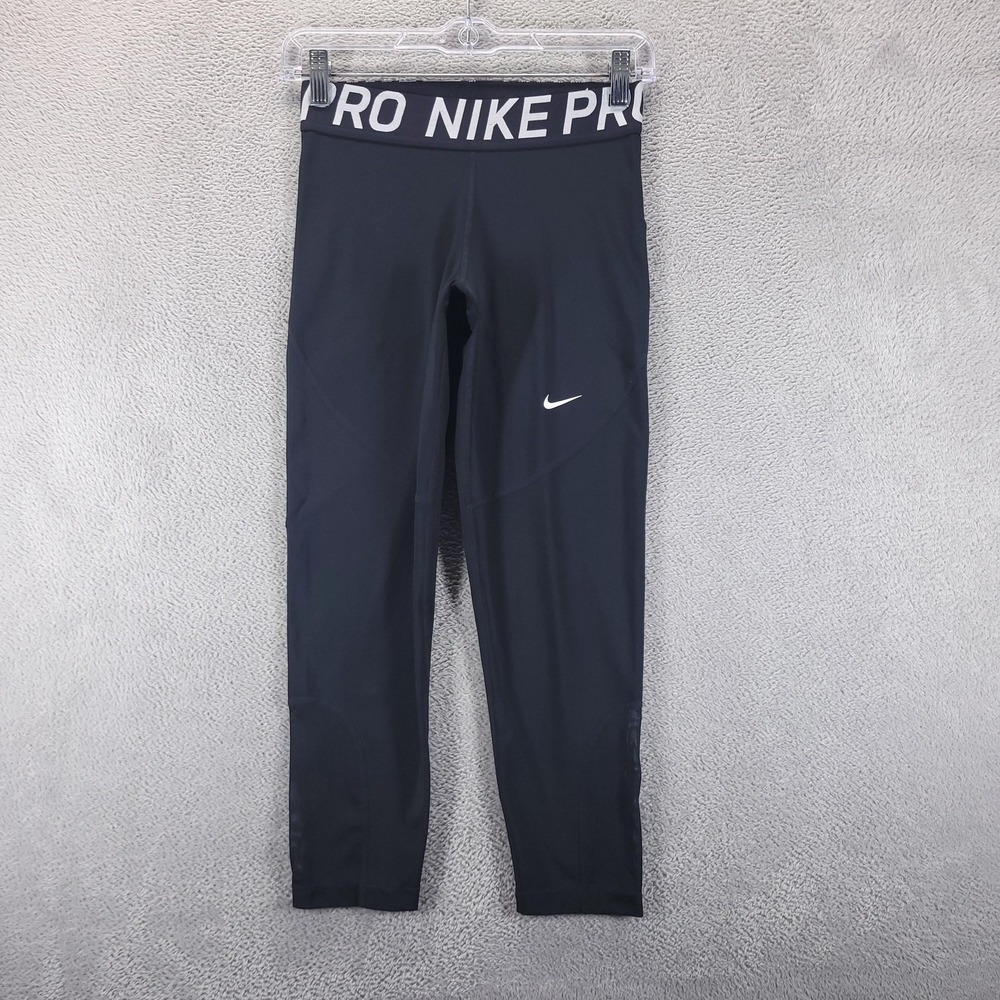 Nike Pants Womens M Black Pro Dri-FIT Compression Leggings Running Training